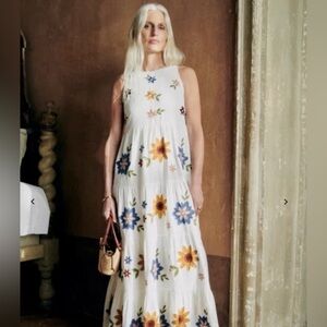 Sezane Olyna Floral Embroidered Summer Dress NWT SIZE 34 US 2